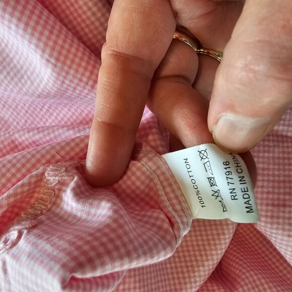 English Laundry men's pink pinstripe button down shirt, embroidery 15 1/… - Picture 8 of 8